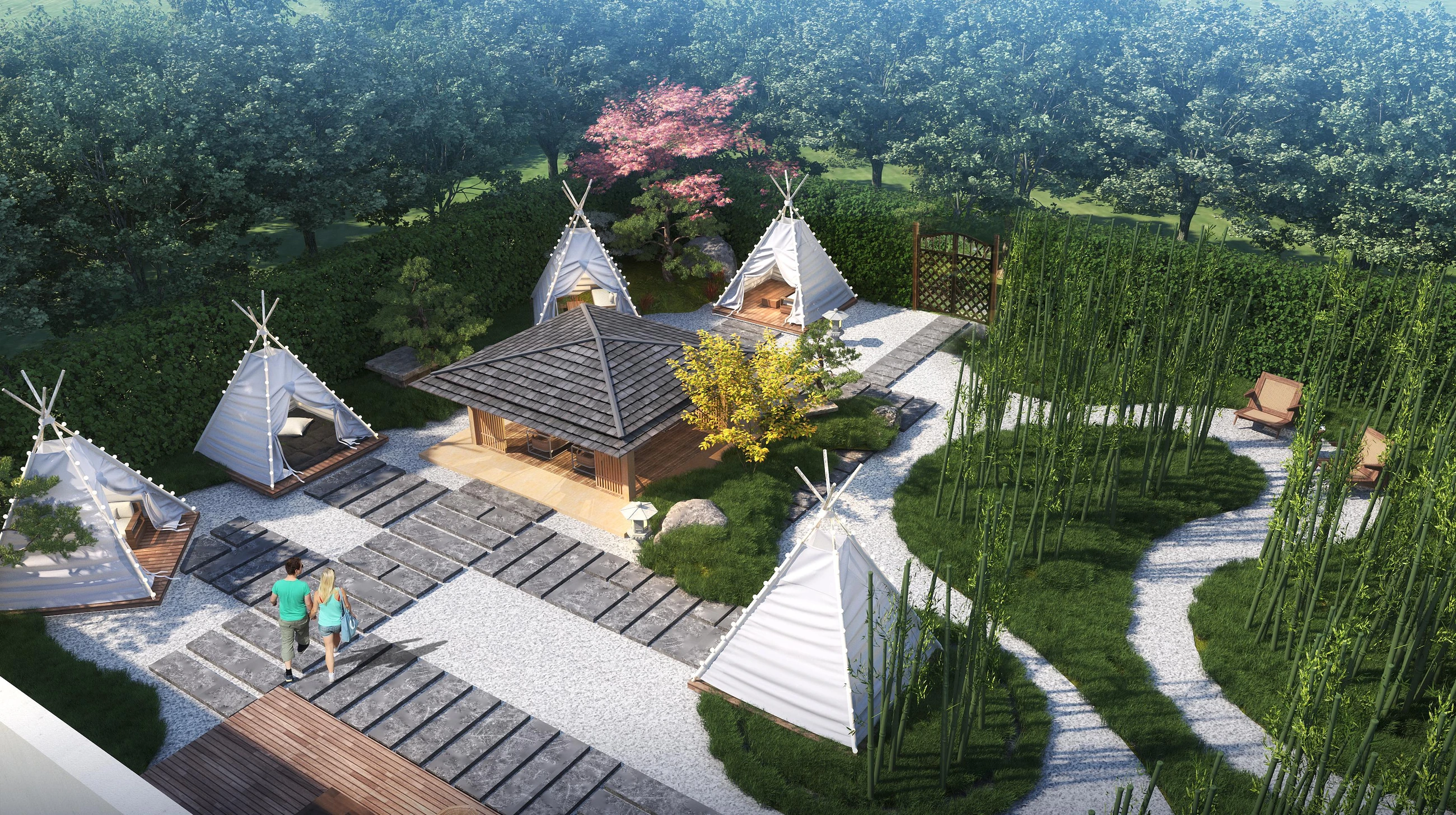 02 外立面 · 庭院1